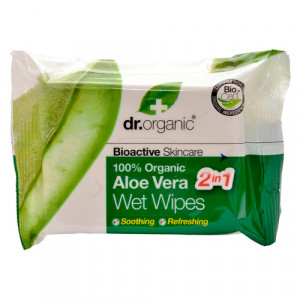 Dr. Organic Aloe Vera Wet Wipe (20 stk)