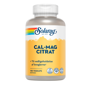 Solaray Cal-Mag Citrat 1:1 (180 kapsler)