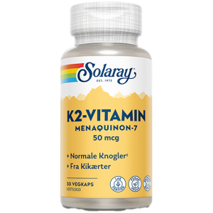 Solaray K2-vitamin 50 mcg (30 kapsler)